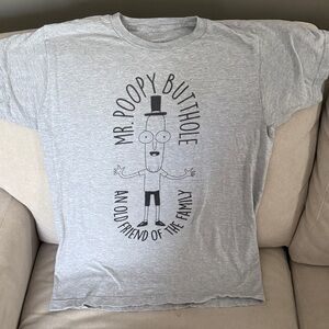 Gray Graphic T-Shirt adult medium Rick and Morty